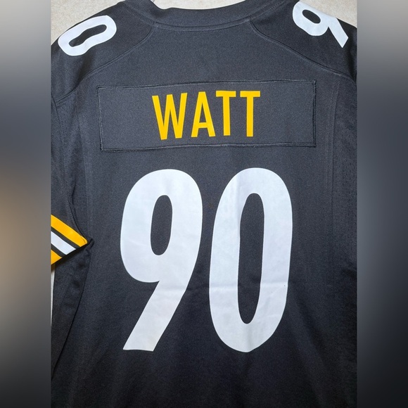 Pittsburgh Steelers T.J. Watt Nike Black On Field Game Jersey, Men's Size M - Picture 8 of 13